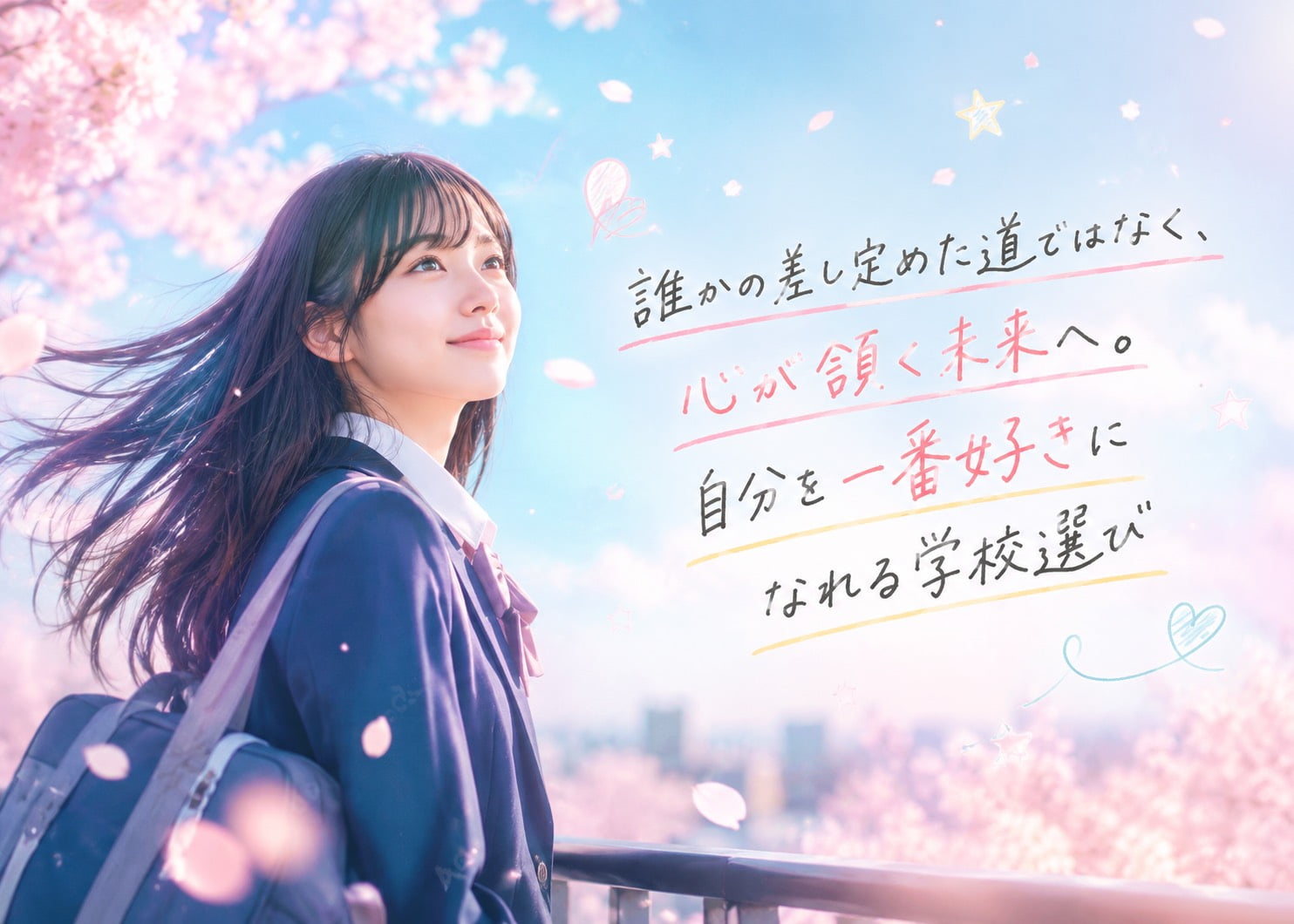 誰かの差し定めた道ではなく、心が頷く未来へ。自分を一番好きになれる学校選び